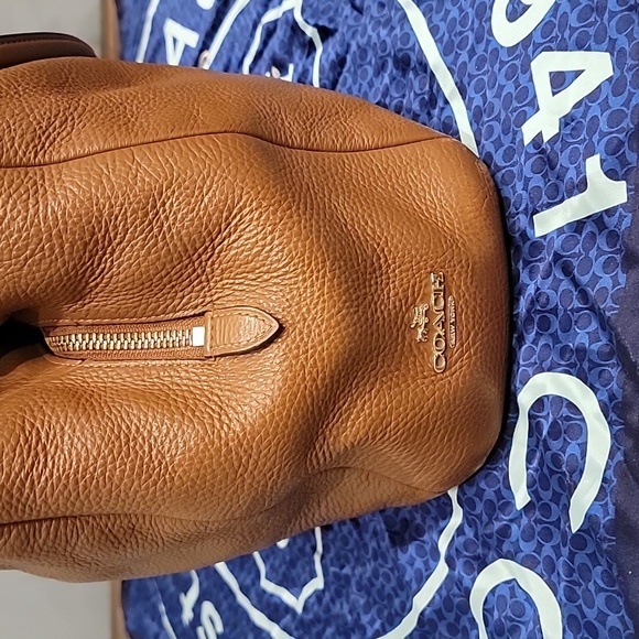 COACH F35723 Phoebe Camel Pebbled Leather Shoulder Handbag - Picture 6 of 13